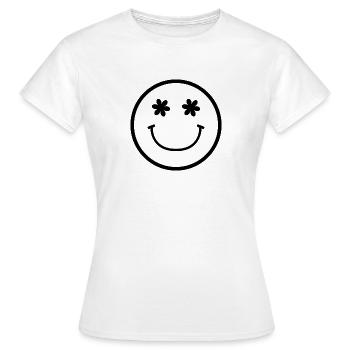 Visage souriant - T-shirt Femme - blanc - Devant - AI Model Female 172 dark (172cm)