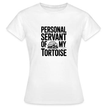 Serviteur personnel de ma tortue - T-shirt Femme - blanc - Devant - AI Model Female 172 dark (172cm)