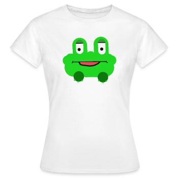Frog Children Child Cheerful - Women's T-Shirt - white - Front - AI Model Female 172 dark (172cm)