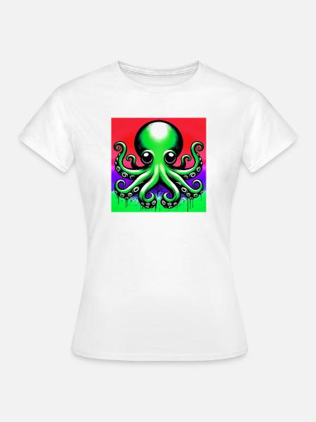 Krake - Frauen T-Shirt - Weiß