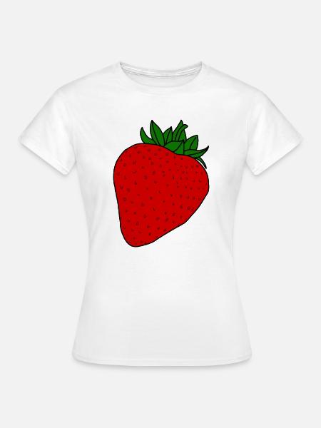 Rote Erdbeere - Frauen T-Shirt - Weiß