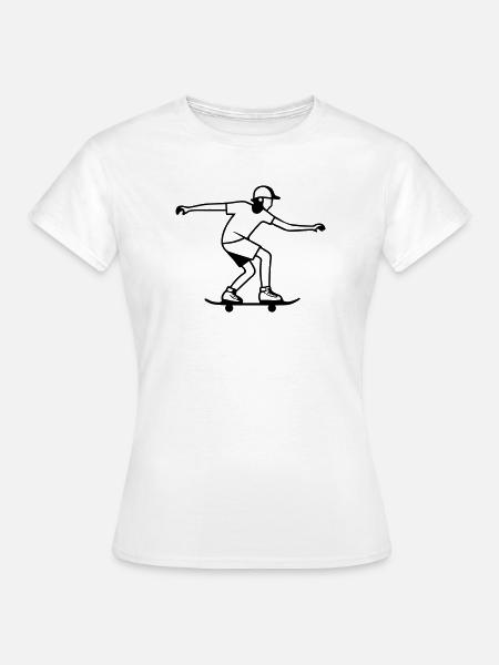 Skateboarder - Frauen T-Shirt - Weiß