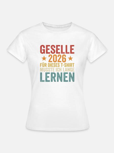 Lernzeit 2026 Retro Shirt - Frauen T-Shirt - Weiß