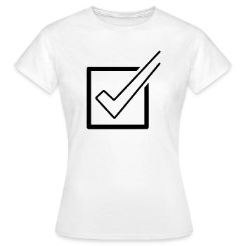Checklist Tick Box Done - Women's T-Shirt - white - Front - AI Model Female 172 dark (172cm)