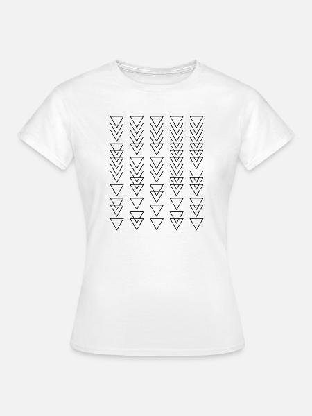 Dreiecks-Musterdesign - Frauen T-Shirt - Weiß