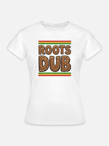 Roots Dub Holz - Frauen T-Shirt - Weiß