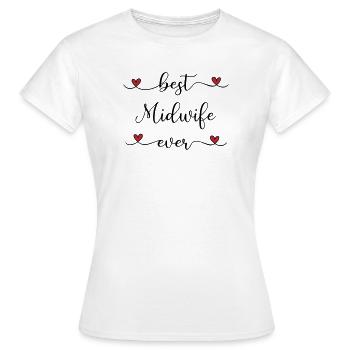 Sage-femme - T-shirt Femme - blanc - Devant - AI Model Female 172 dark (172cm)