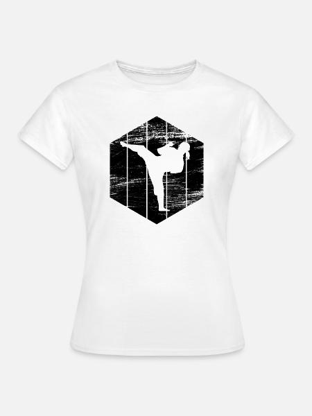 Karateka Mädchen - Frauen T-Shirt - Weiß