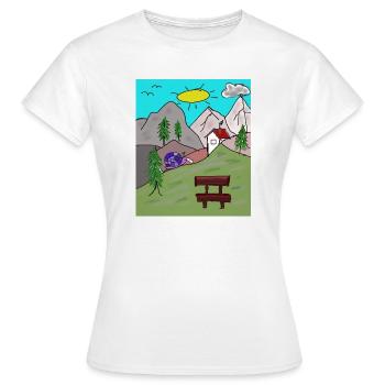 Alps Snails Post Letter Mountains Alm Postman - Women's T-Shirt - white - Front - AI Model Female 172 dark (172cm)