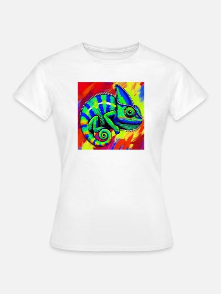 Chamäleon - Frauen T-Shirt - Weiß