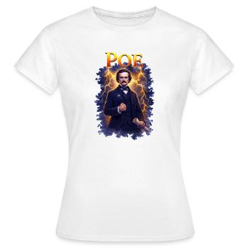 Portrait d’Edgar Allan Poe - T-shirt Femme - blanc - Devant - AI Model Female 172 dark (172cm)