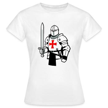 chevalier - T-shirt Femme - blanc - Devant - AI Model Female 172 dark (172cm)