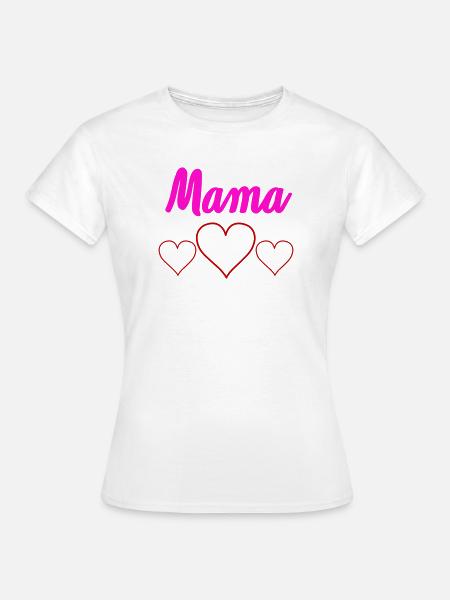 Mama Herzchen - Frauen T-Shirt - Weiß