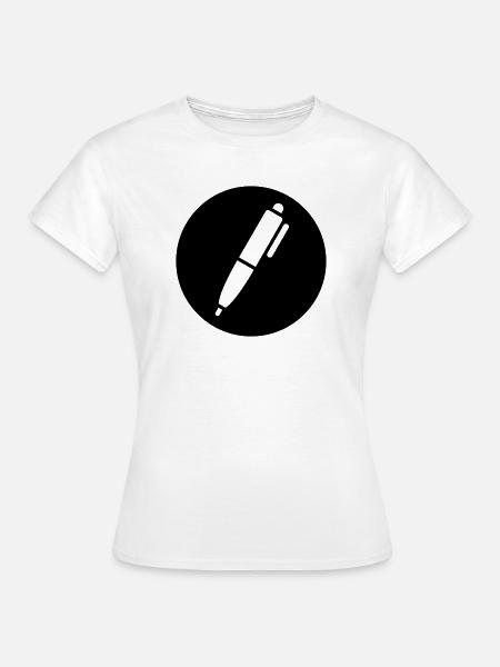 Stift, Kugelschreiber - Frauen T-Shirt - Weiß