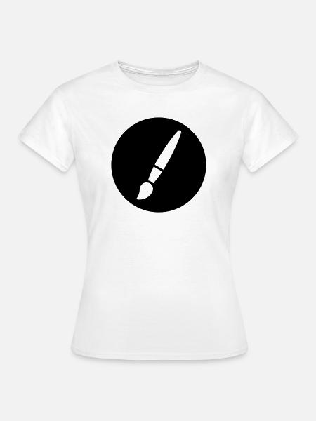 Pinsel, Malerei, Kunst Symbol - Frauen T-Shirt - Weiß