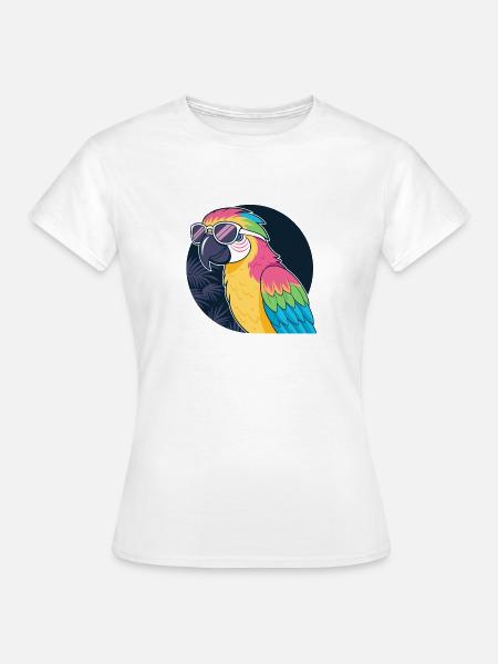 Regenbogenpawitz-Sonnenbrille - Frauen T-Shirt - Weiß