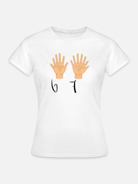 Double Open Hands Illustration - Frauen T-Shirt - Weiß