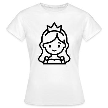 princess - Women's T-Shirt - white - Front - AI Model Female 172 dark (172cm)