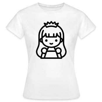 princess - Women's T-Shirt - white - Front - AI Model Female 172 dark (172cm)