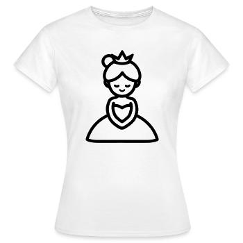 princess - Women's T-Shirt - white - Front - AI Model Female 172 dark (172cm)