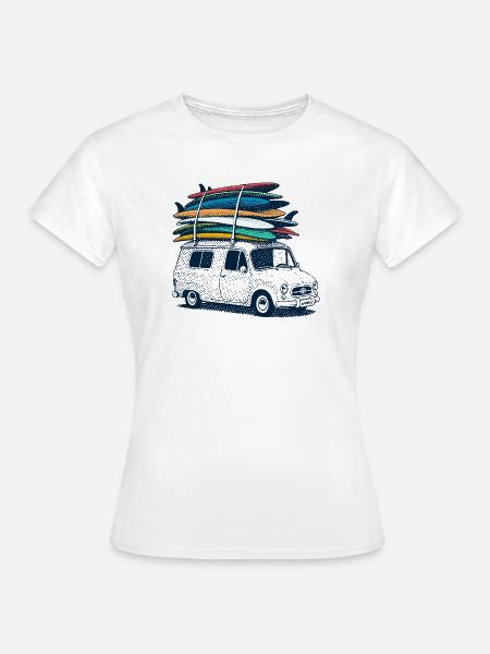 Surf Urlaub - Frauen T-Shirt - Weiß