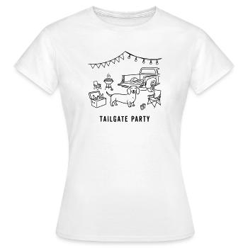 Tailgate Party Dachshund - Women's T-Shirt - white - Front - AI Model Female 172 dark (172cm)