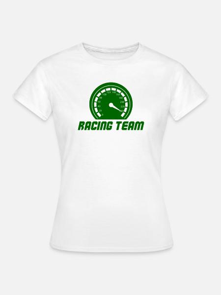 Rennteam Tachometer Grafik - Frauen T-Shirt - Weiß