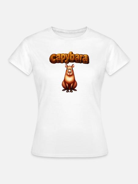 Haarige Kapybara-Kunst - Frauen T-Shirt - Weiß