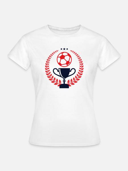 Fußball-Trophäe: Die Meisterkrone - Frauen T-Shirt - Weiß