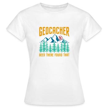 Geocacher Been There Found That Mountain Graphic - Women's T-Shirt - white - Front - AI Model Female 172 dark (172cm)