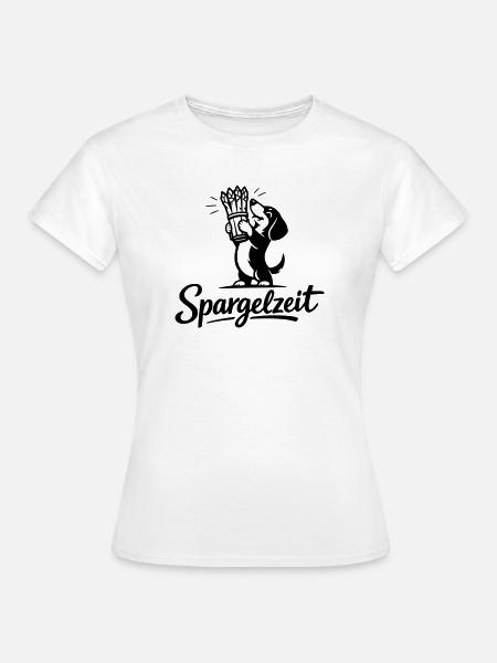 Spargel Essen Spargelzeit Saison Dackel - Frauen T-Shirt - Weiß