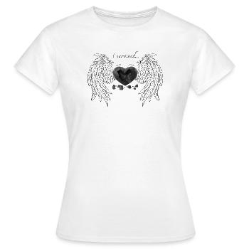 Gebrochenes Schwarzes Herz - Frauen T-Shirt - Weiß - Vorne - AI Model Female 172 dark (172cm)