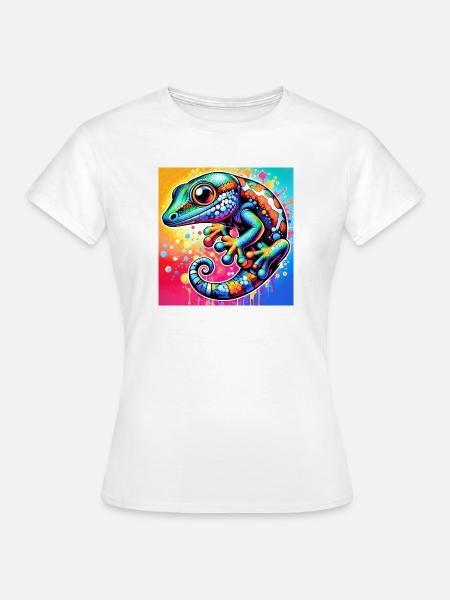 Gecko - Frauen T-Shirt - Weiß
