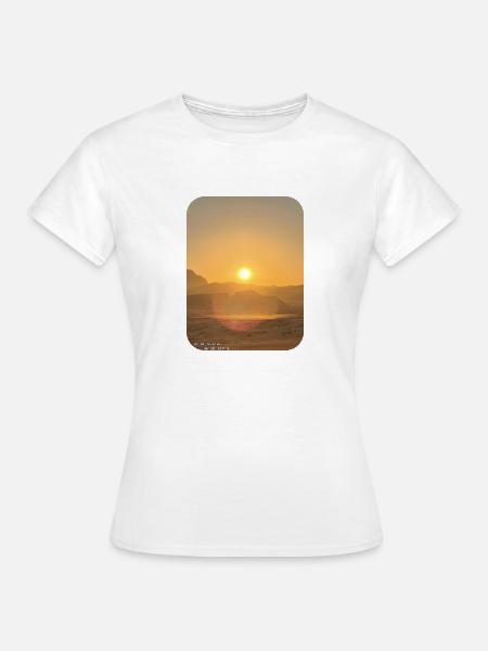 Wüstensonne am Horizont - Frauen T-Shirt - Weiß