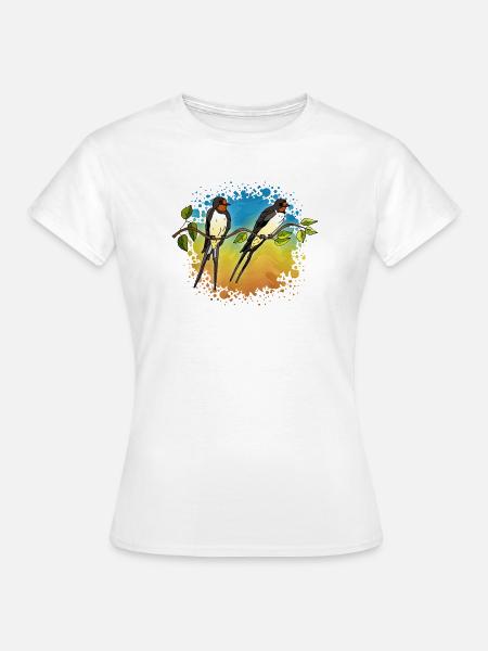 Schwalben - Frauen T-Shirt - Weiß