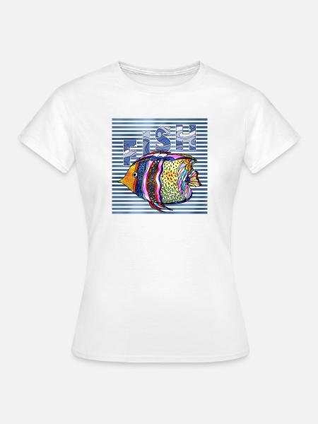 Fisch - Frauen T-Shirt - Weiß