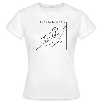 Hike More Bark More - Women's T-Shirt - white - Front - AI Model Female 172 dark (172cm)