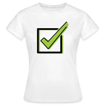 Tick Checklist Box Comic - Women's T-Shirt - white - Front - AI Model Female 172 dark (172cm)