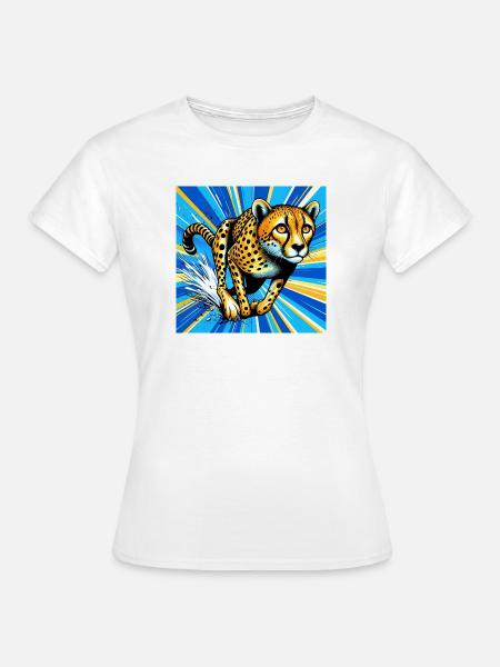 Gepard - Frauen T-Shirt - Weiß