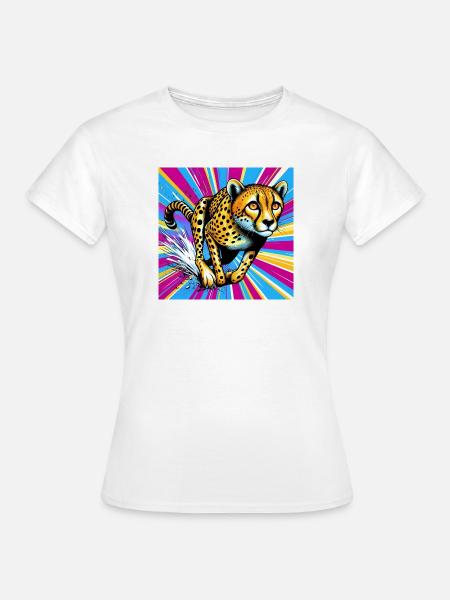 Gepard - Frauen T-Shirt - Weiß