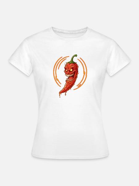 Inferno Chili Dämon - Frauen T-Shirt - Weiß