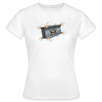 Dumpster Rage Streetwear - Women's T-Shirt - white - Front - AI Model Female 172 dark (172cm)