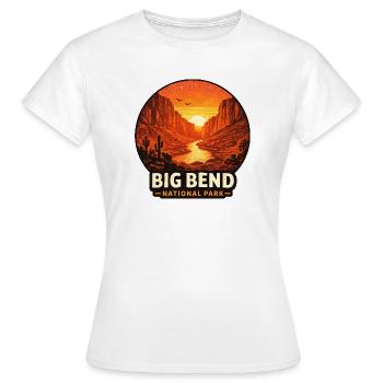 Big Bend National Park Sunset Motif - Women's T-Shirt - white - Front - AI Model Female 172 dark (172cm)