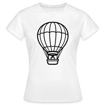 ballon - T-shirt Femme - blanc - Devant - AI Model Female 172 dark (172cm)