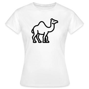 camel - Women's T-Shirt - white - Front - AI Model Female 172 dark (172cm)