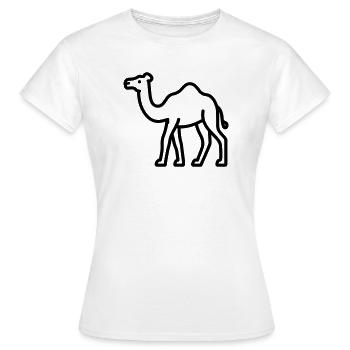 chameau - T-shirt Femme - blanc - Devant - AI Model Female 172 dark (172cm)