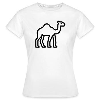 chameau - T-shirt Femme - blanc - Devant - AI Model Female 172 dark (172cm)