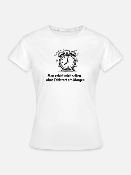 Weckerchaos am Morgen - Frauen T-Shirt - Weiß