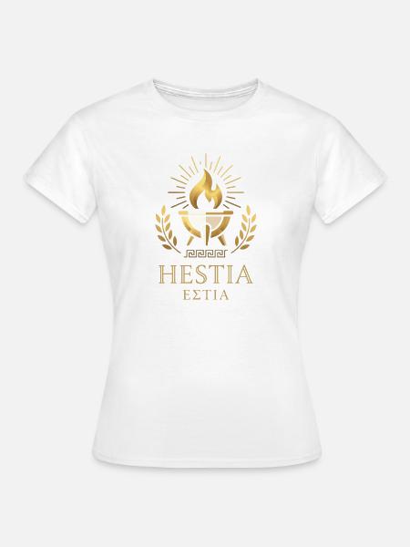 Hestia Flammenemblem mit Lorbeer - Frauen T-Shirt - Weiß