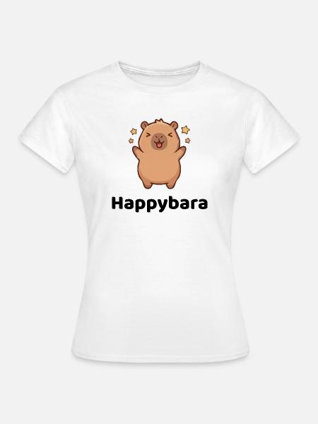 Happybara - maximal entspannt und happy - Frauen T-Shirt - Weiß